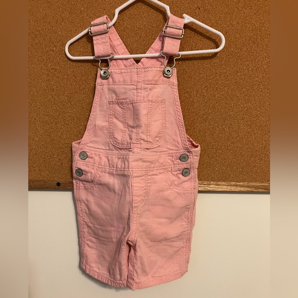 Baby Gap Toddler pink overall shorts